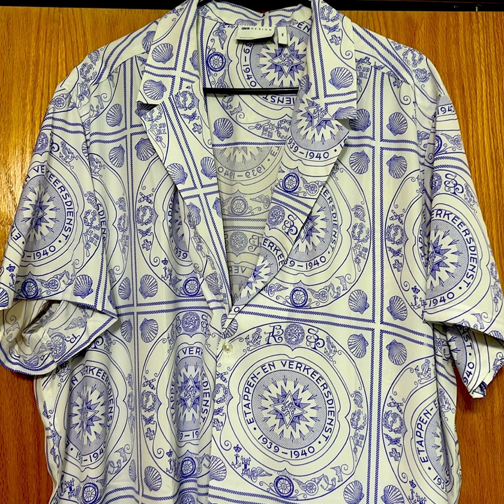ASOS-Oversize 2XL -Pool/Beach Men Shirt.